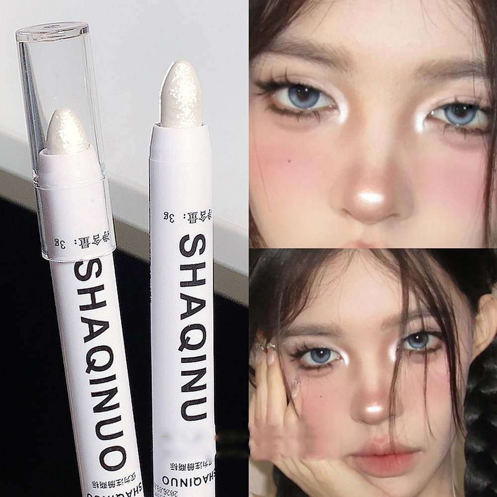 Highlighter Bronzer Palette - Matte Eyeshadow Stick White Eyeliner Shimmer