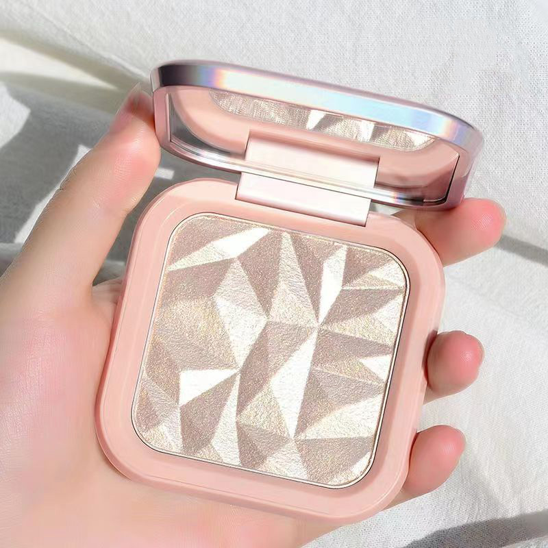 Highlighter Bronzer Palette - Monochrome Highlighter Powder Palette, Sparkling Diamond