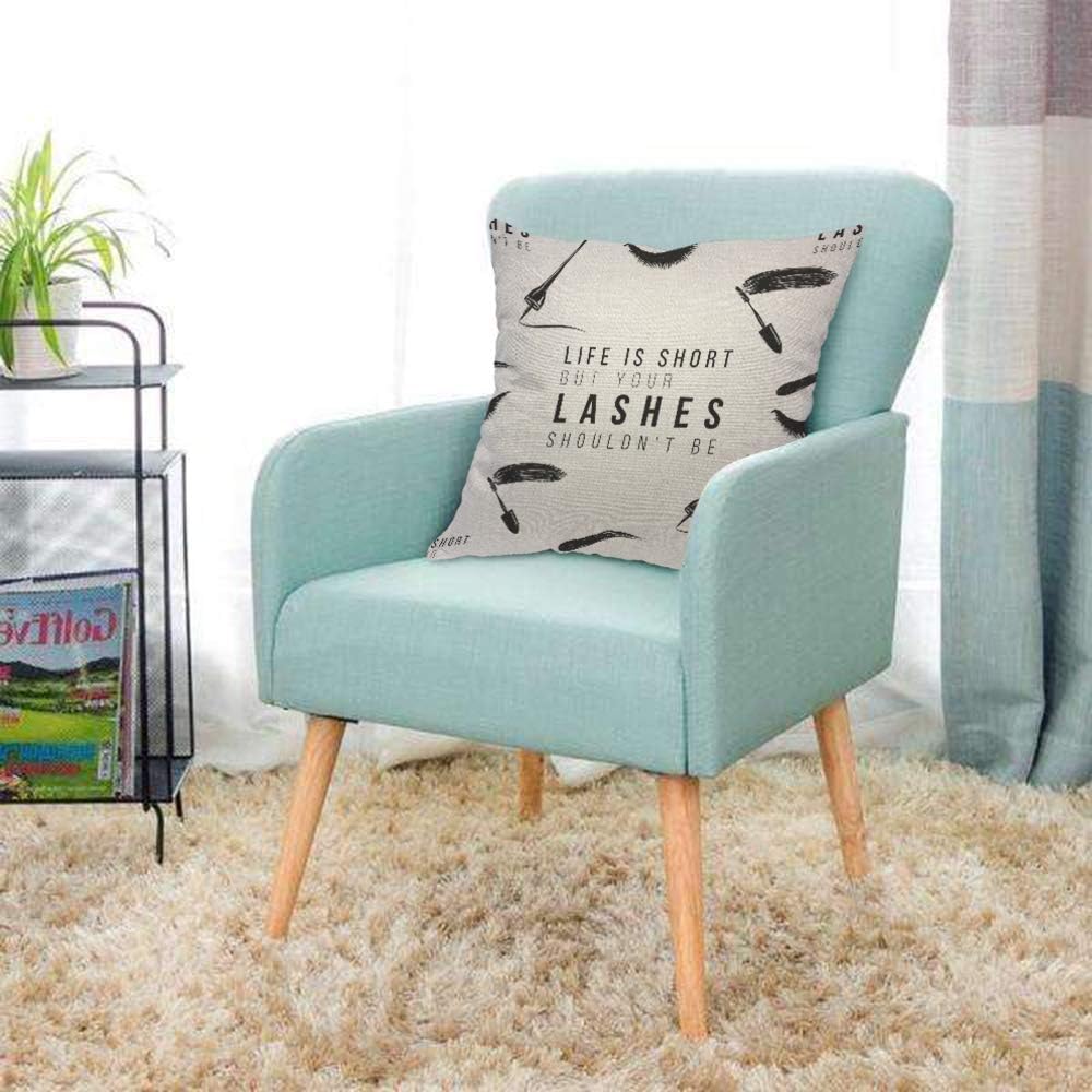 Funny Eyelash Quote Pillow Cov - đánh giá và giá Beauty Makeup Quotes Short
