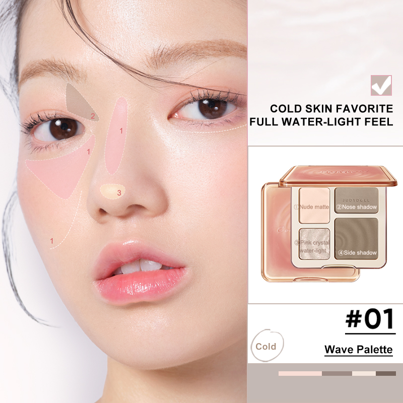 Judydoll Highlighter & Contour - đánh giá và giá Highlighter Bronzer Palette