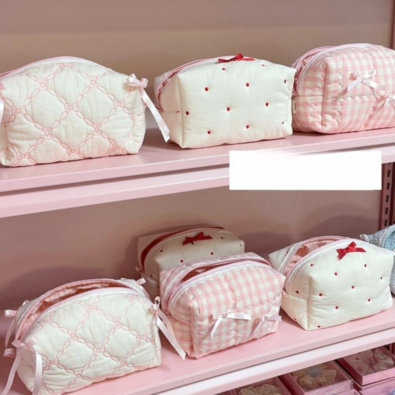 New Quilted Ins Makeup Bag Han - đánh giá và giá Beauty Makeup Edit