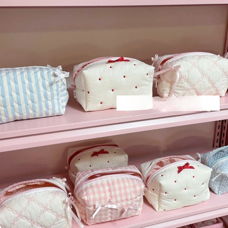 New Quilted Ins Makeup Bag Han - đánh giá và giá Beauty Makeup Edit