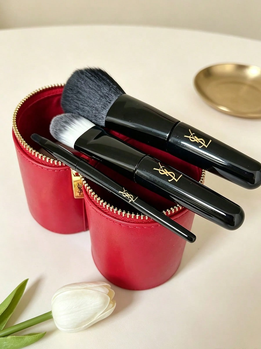 YSL Makeup Brush Set, Red Cyli - đánh giá và giá Ysl Beauty Makeup Set