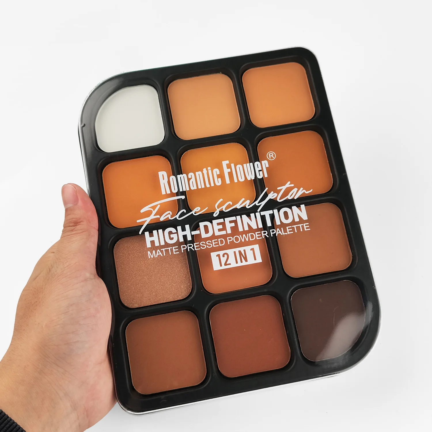 Deep Skin 12-Color Matte Conto - đánh giá và giá Highlighter Bronzer Palette
