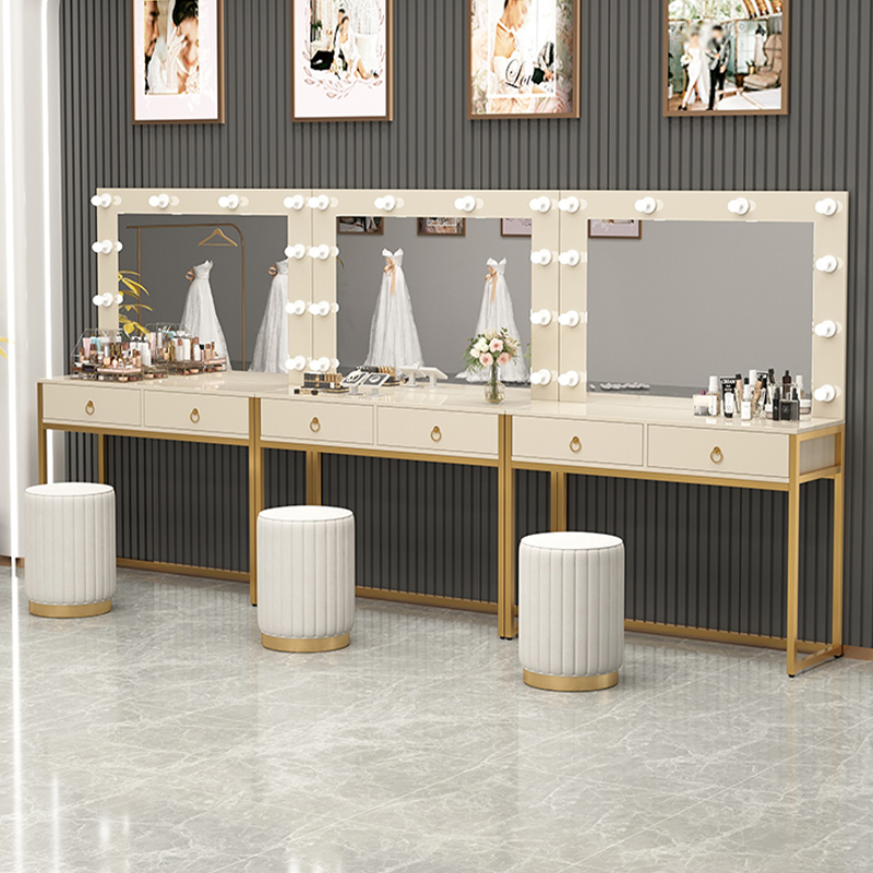 Dresser with lamp mirror integ - đánh giá và giá Beauty Makeup Bridal
