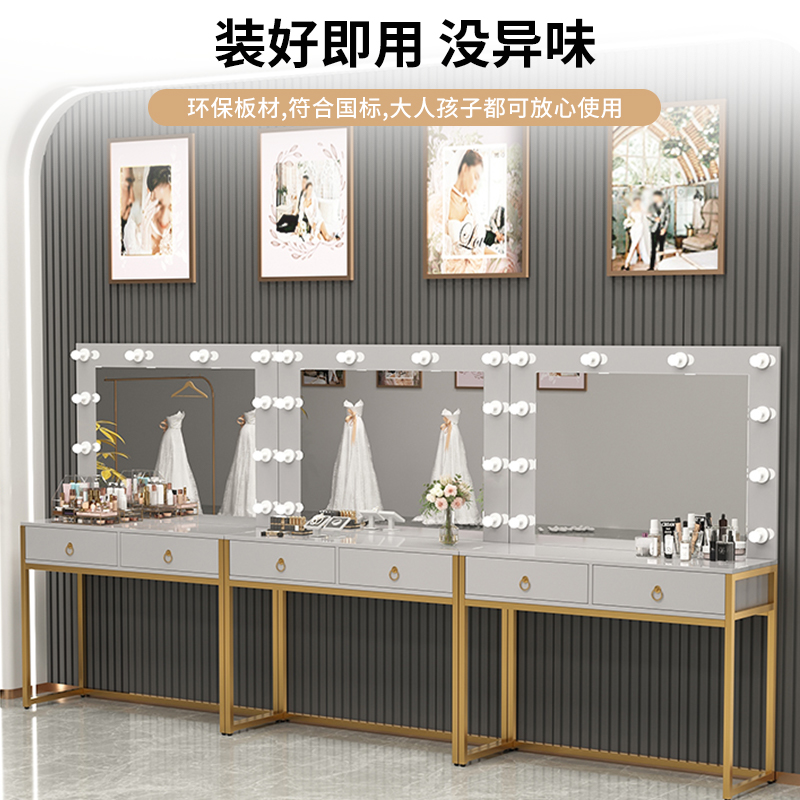 Dresser with lamp mirror integ - đánh giá và giá Beauty Makeup Bridal