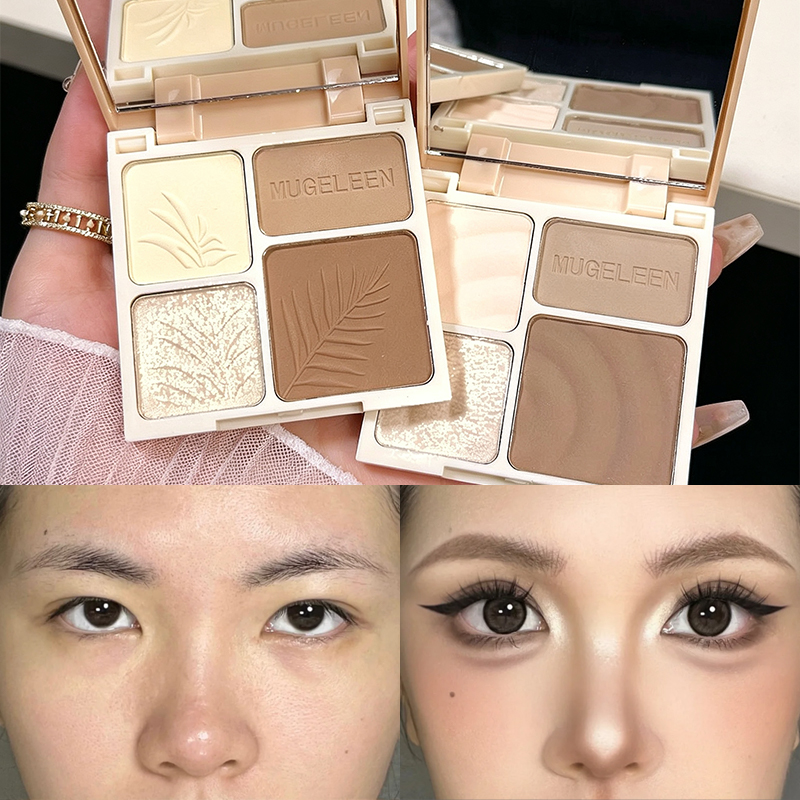 Three-dimensional Facial Four- - đánh giá và giá Highlighter Bronzer Palette