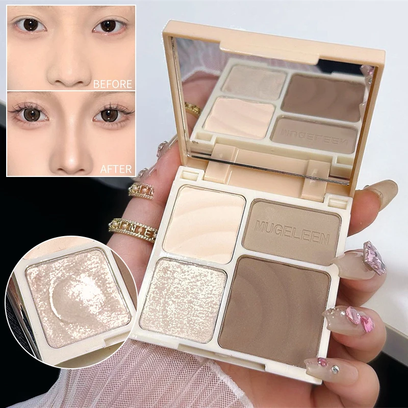 Three-dimensional Facial Four- - đánh giá và giá Highlighter Bronzer Palette