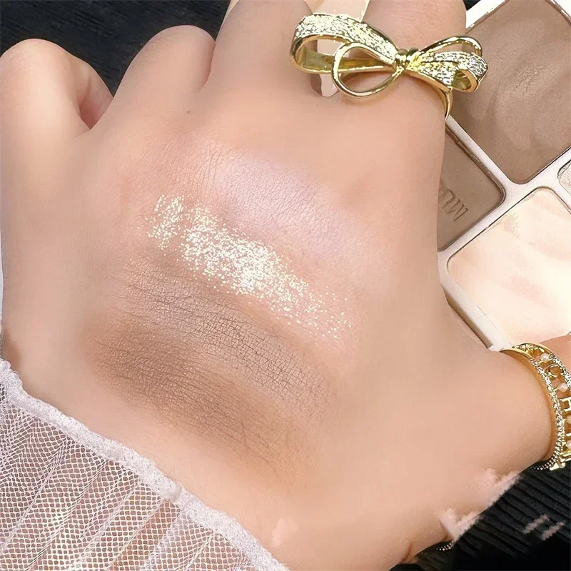 Three-dimensional Facial Four- - đánh giá và giá Highlighter Bronzer Palette