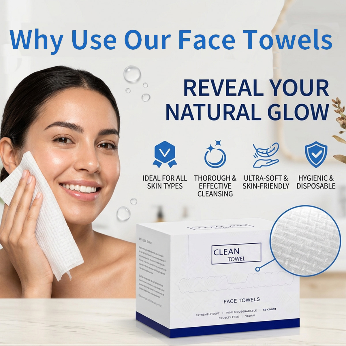 50Pcs/Box Disposable Face Towe - đánh giá và giá Beauty Makeup Remover