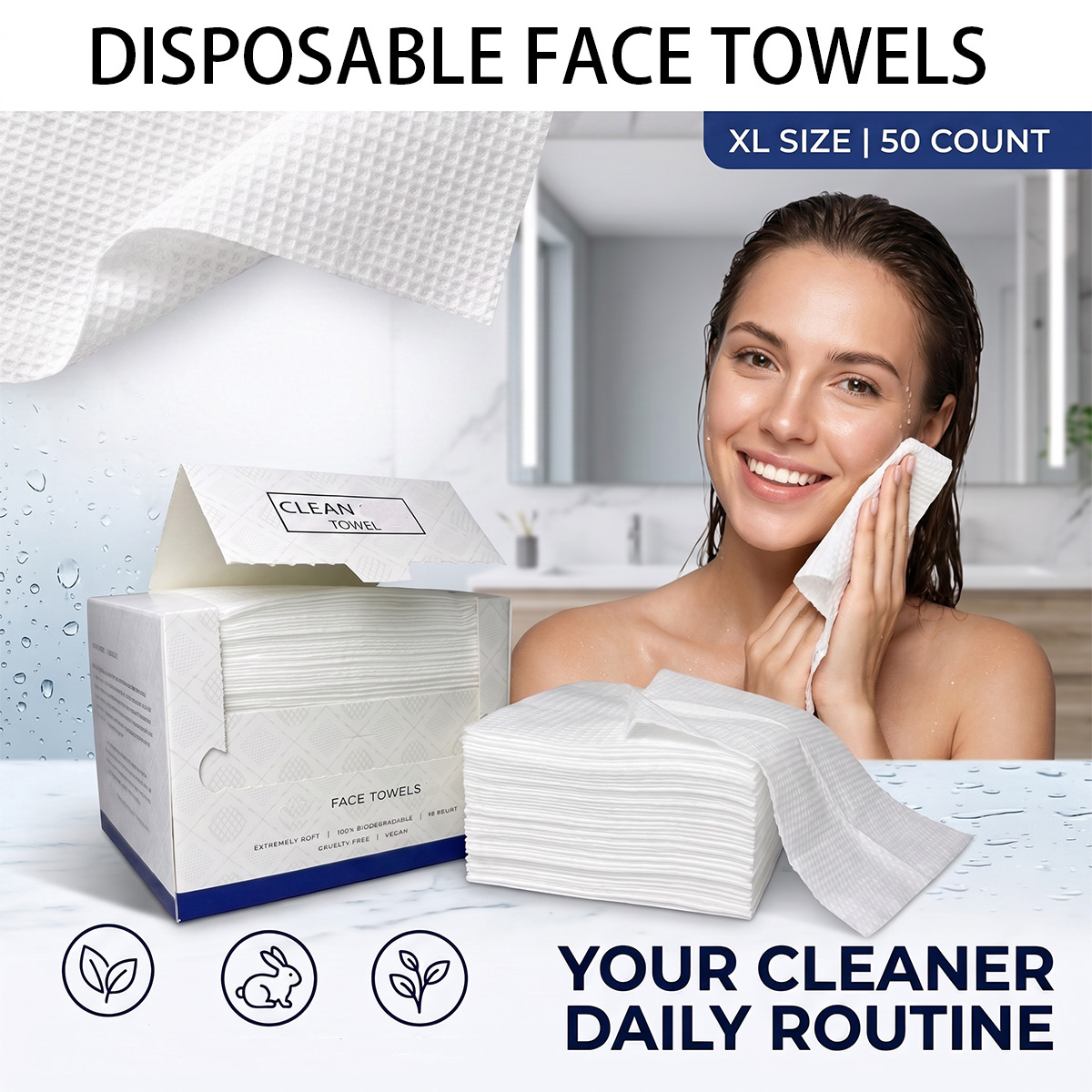 50Pcs/Box Disposable Face Towe - đánh giá và giá Beauty Makeup Remover