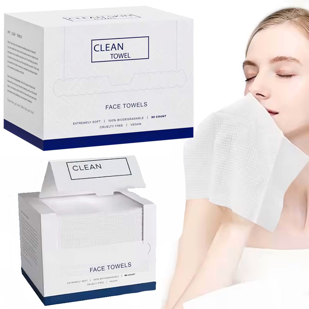 50Pcs/Box Disposable Face Towe - đánh giá và giá Beauty Makeup Remover