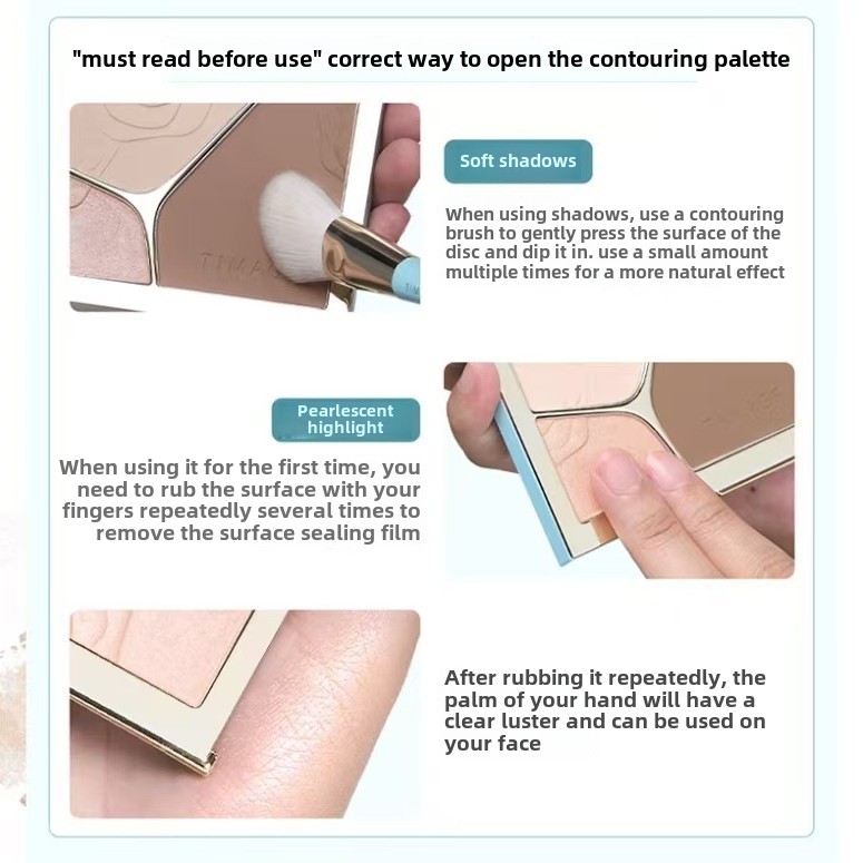 TIMAGE Contouring Palette Upgr - đánh giá và giá Highlighter Bronzer Palette